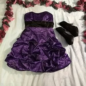 Vintage 80's Purple Prom dress no tags size small